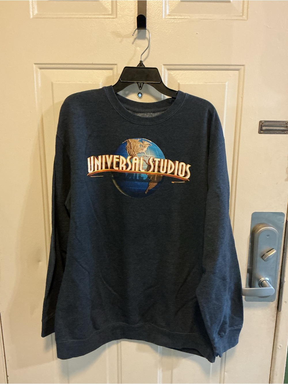 Universal Crewneck Sweatshirt in Navy with Globe Logo